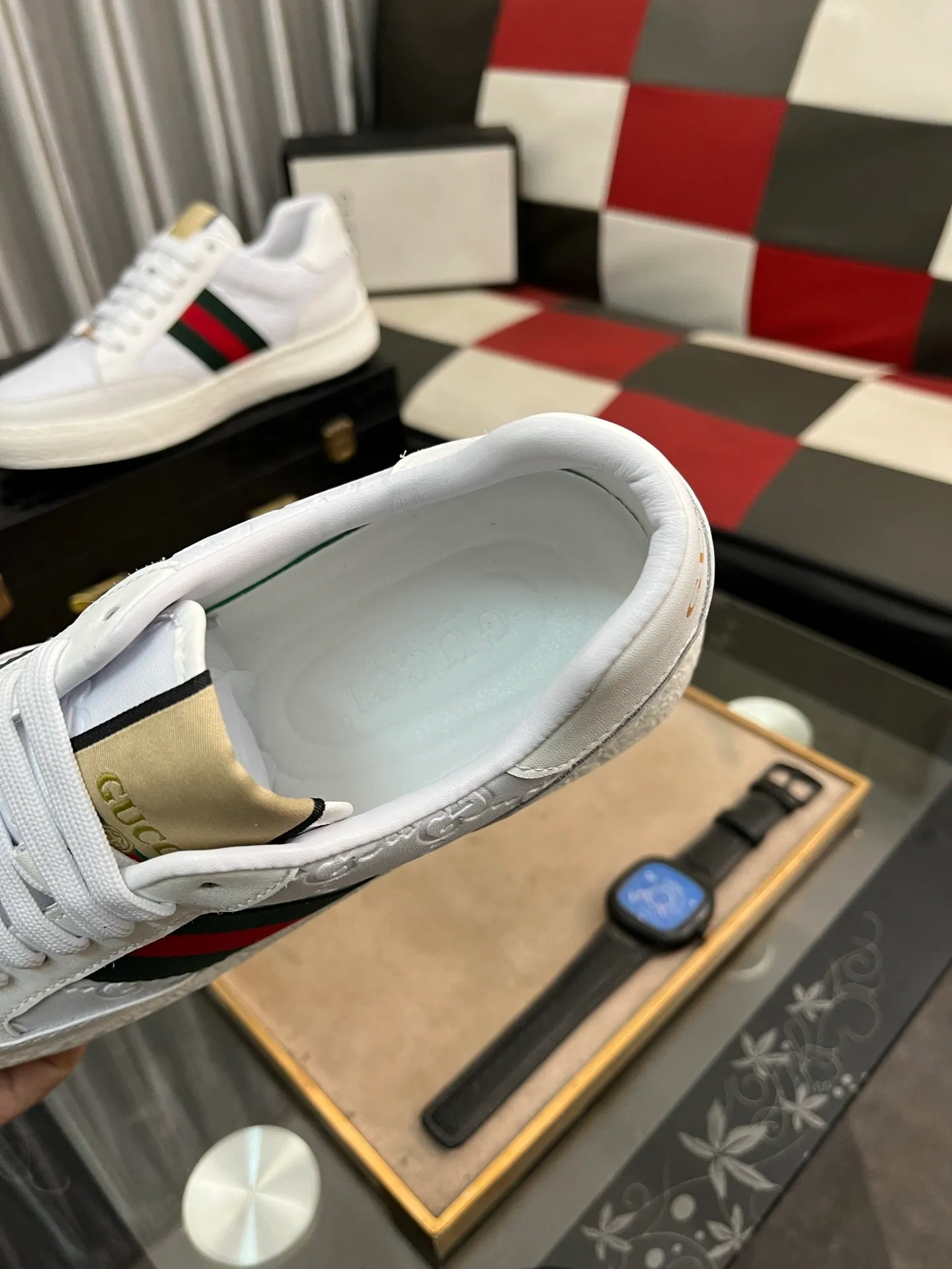 Men's shoes 💰420⌚️⌚️ (GUCCI-Gucci) luxury brand sports and casual shoes, imported original material, sheepskin lining, high-end and comfortable, original outsole is light and wear-resistant! Purely handmade, details determine quality! 38-442️⃣colors available